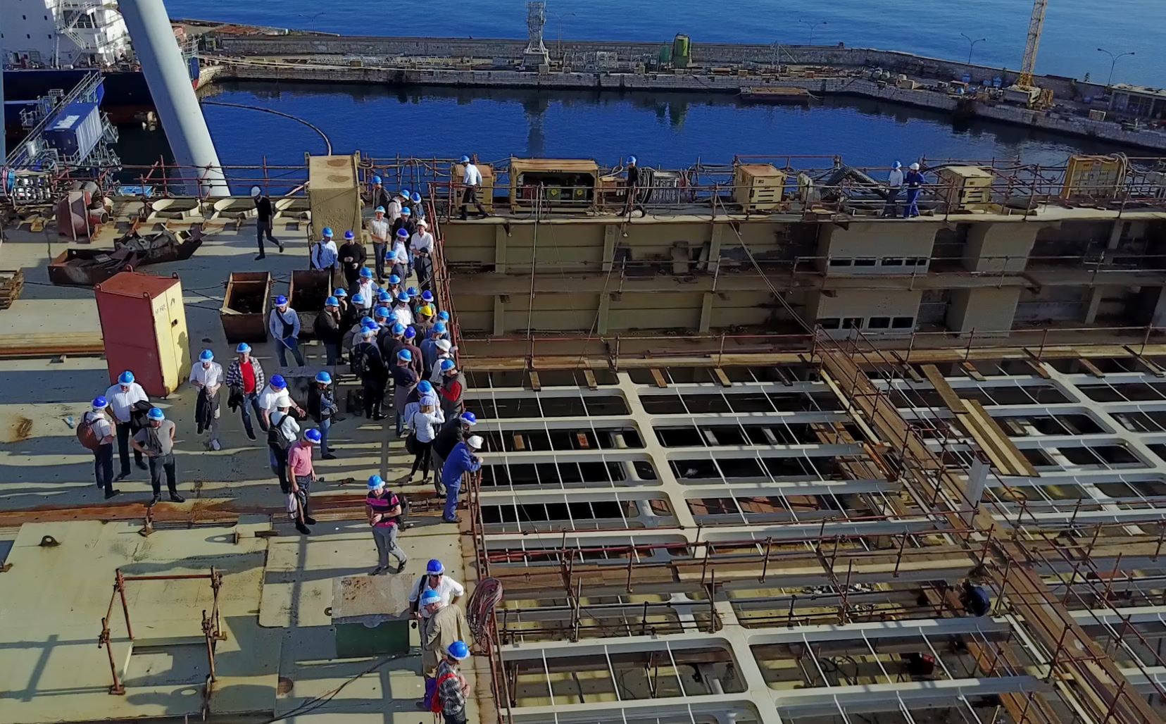 Members of E-LASS walking on the deck of SIEM Cicero